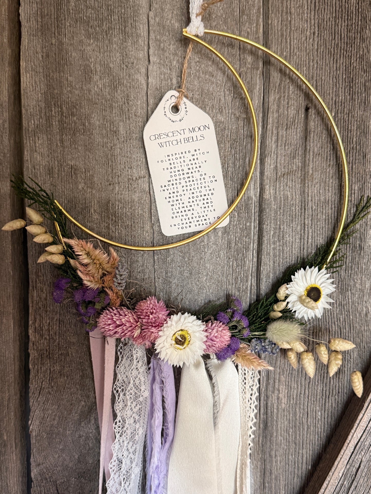 Crescent moon witch bells