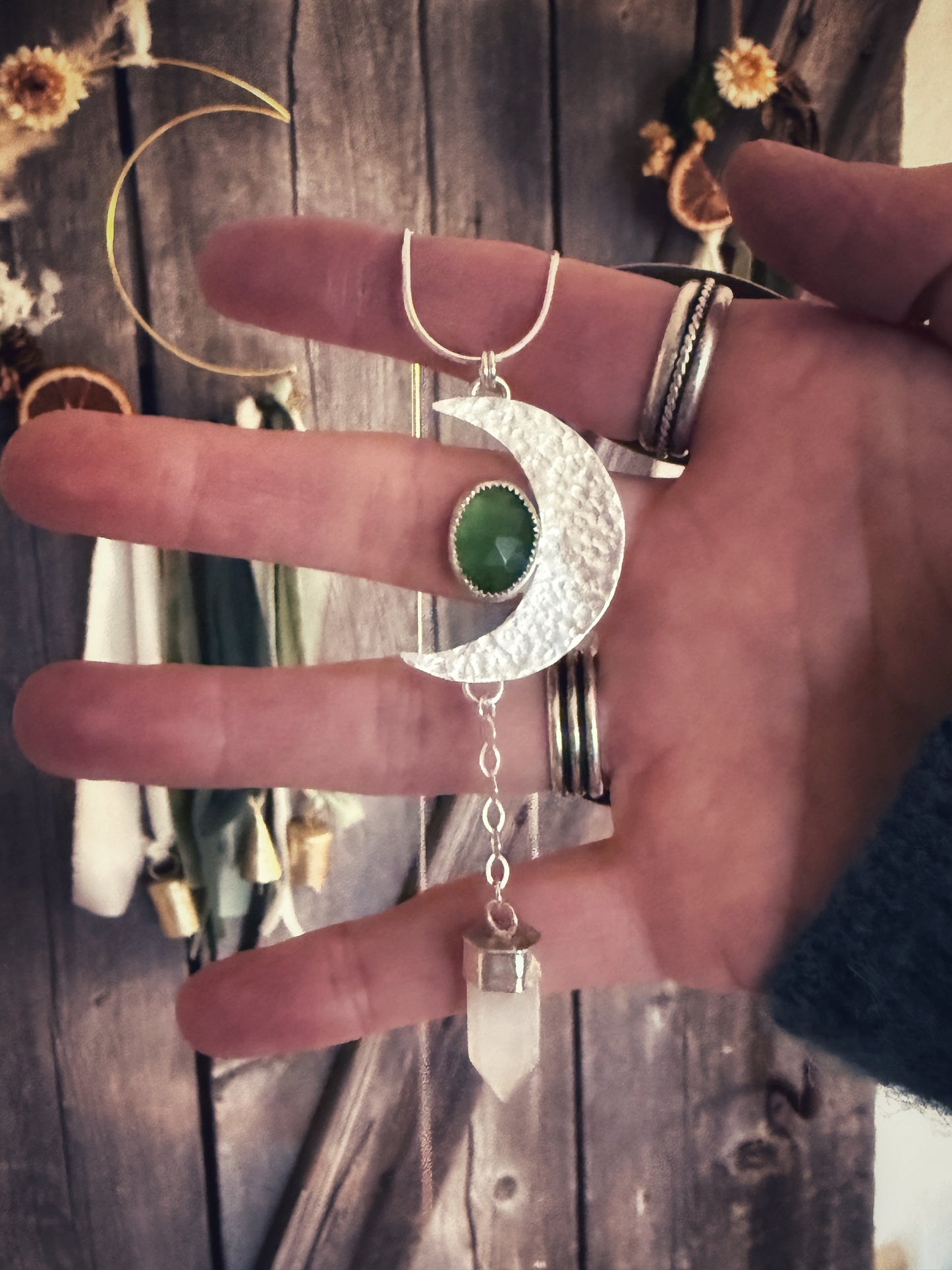 Silvern moon necklace