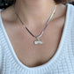 Golden rutilated quartz pendant necklace