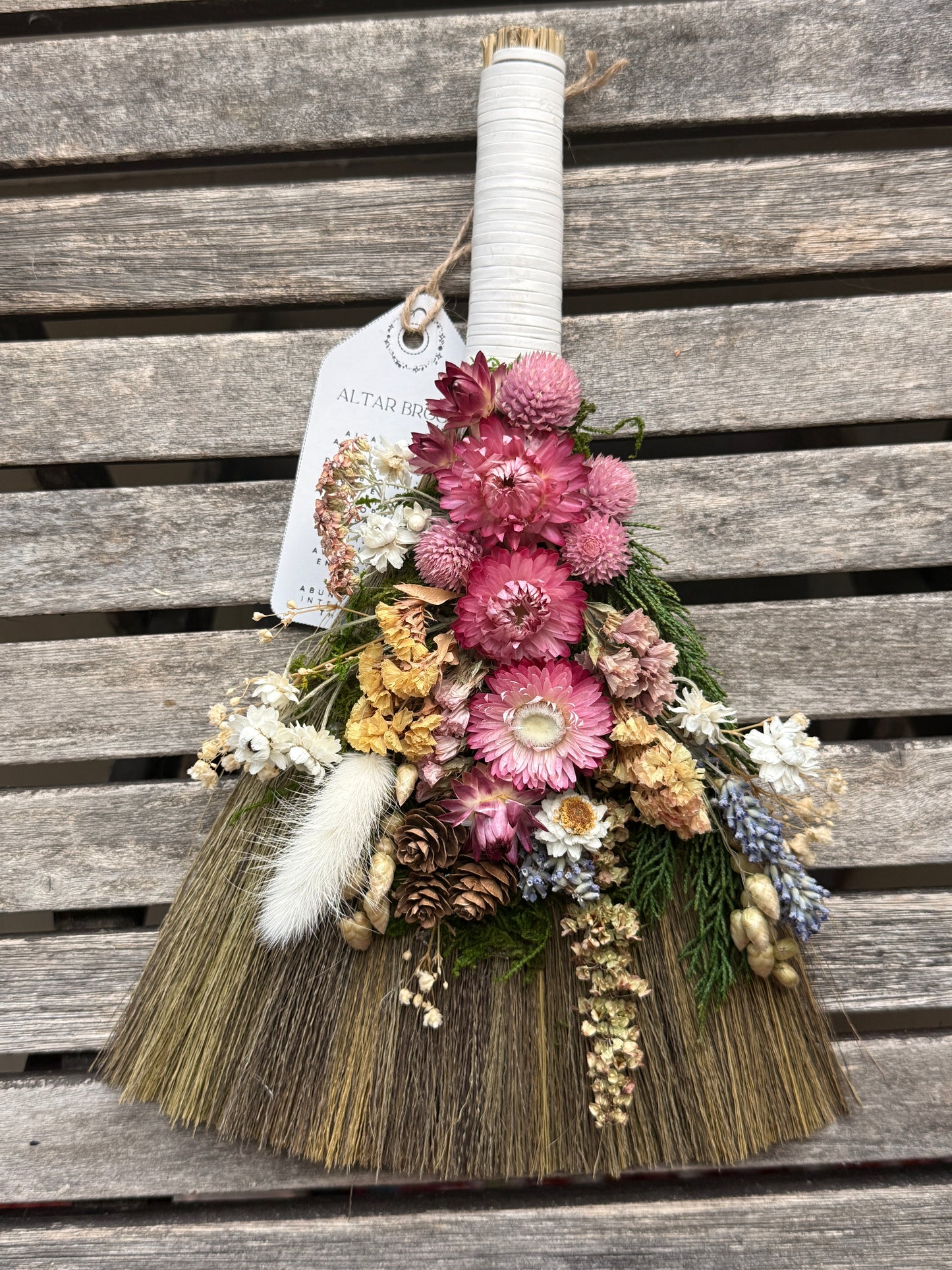 Altar broom- pink