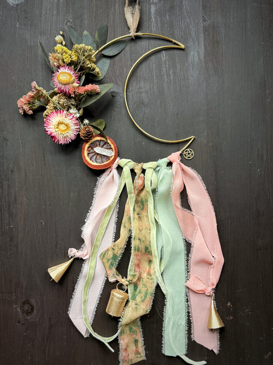 Crescent moon witch bells