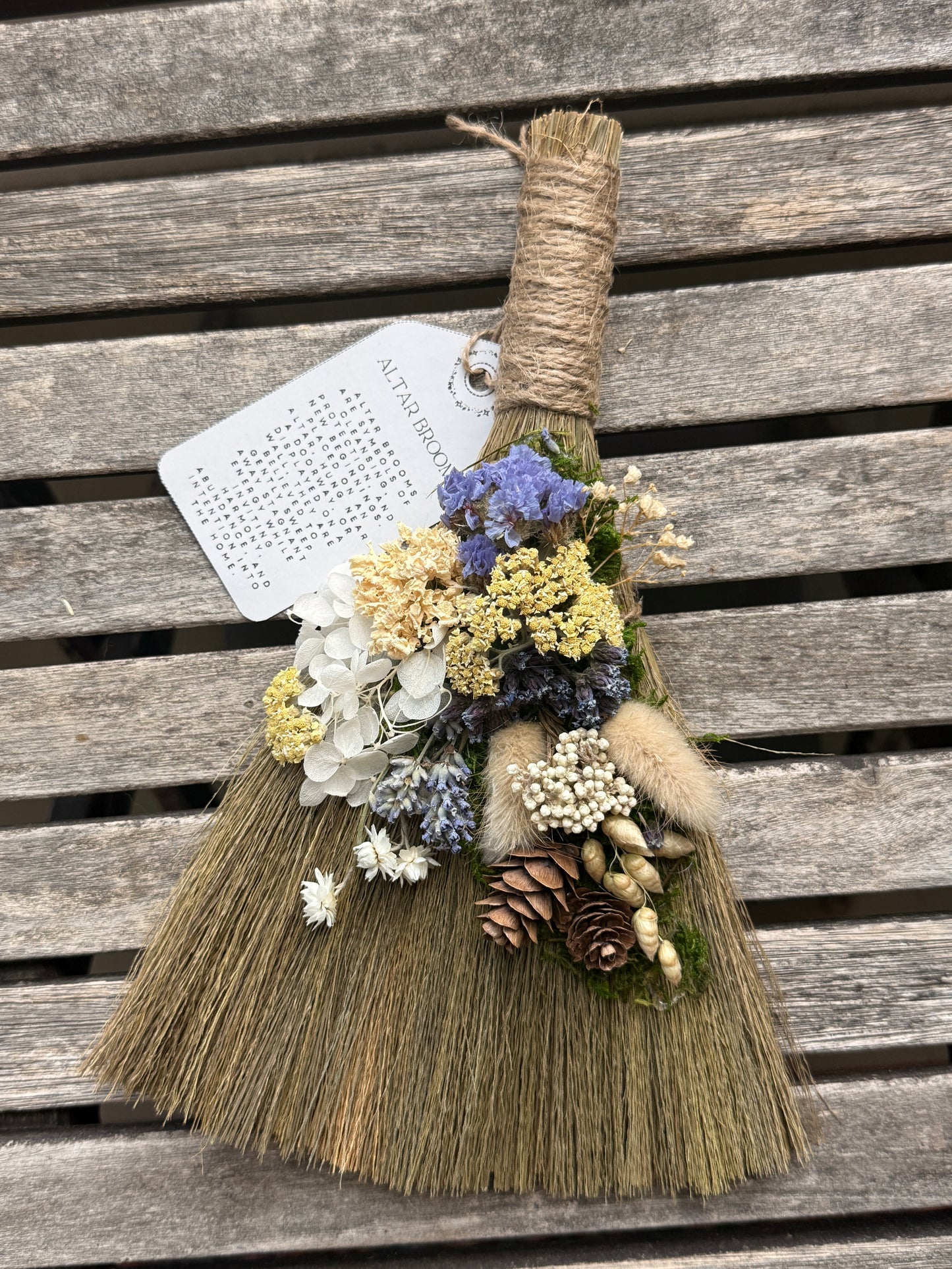 Altar broom- blues