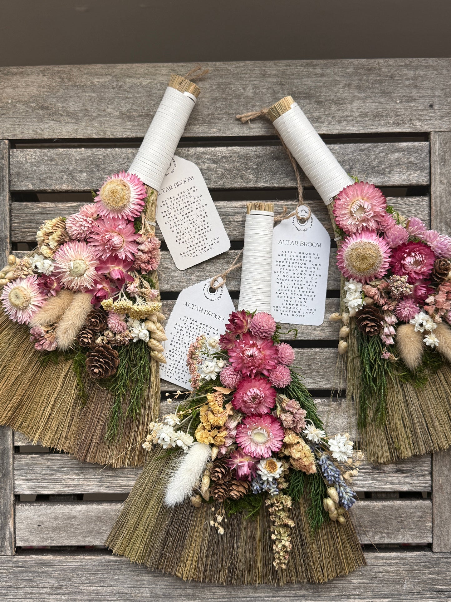 Altar broom- pink