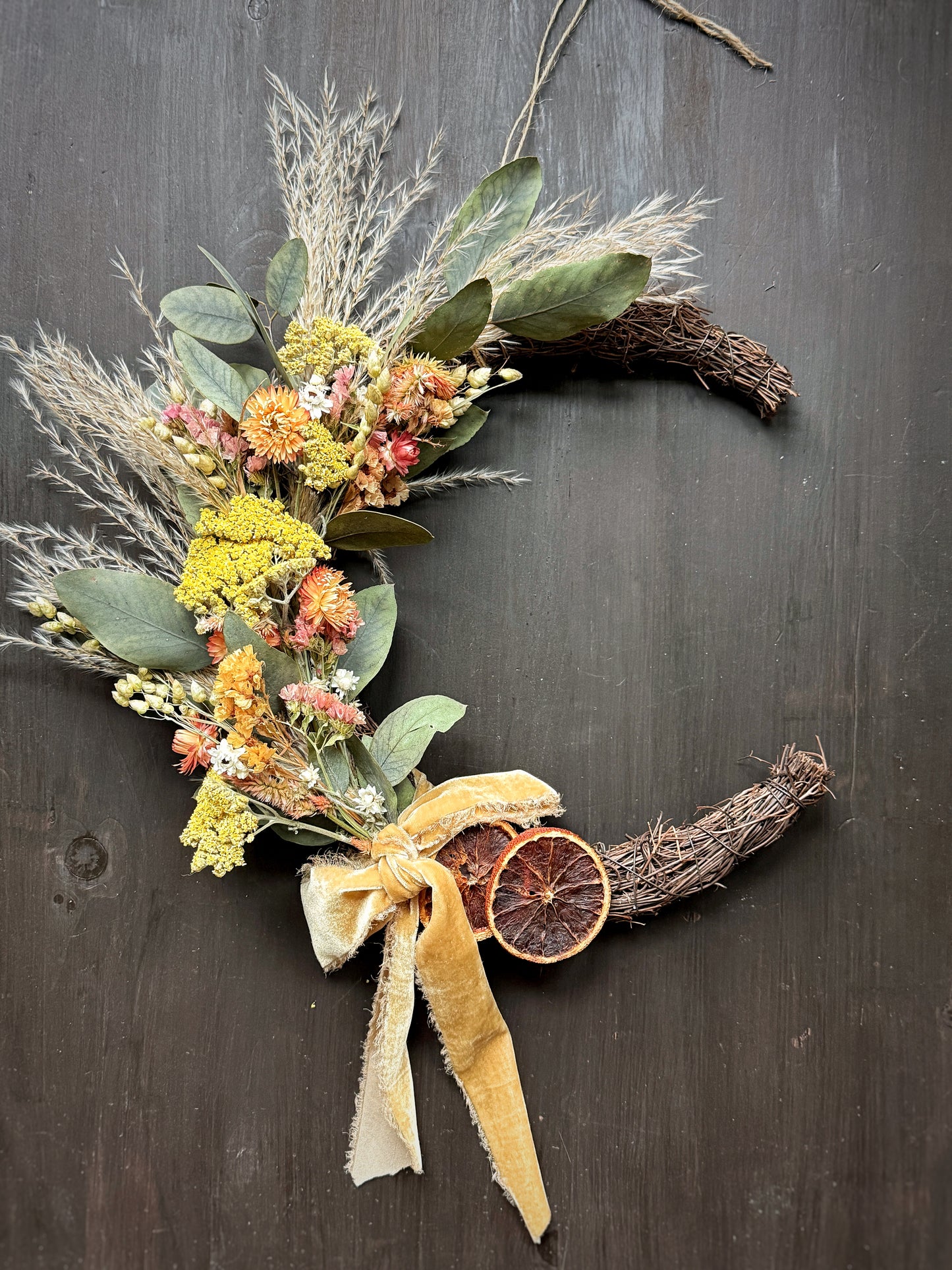 Crescent moon wreath