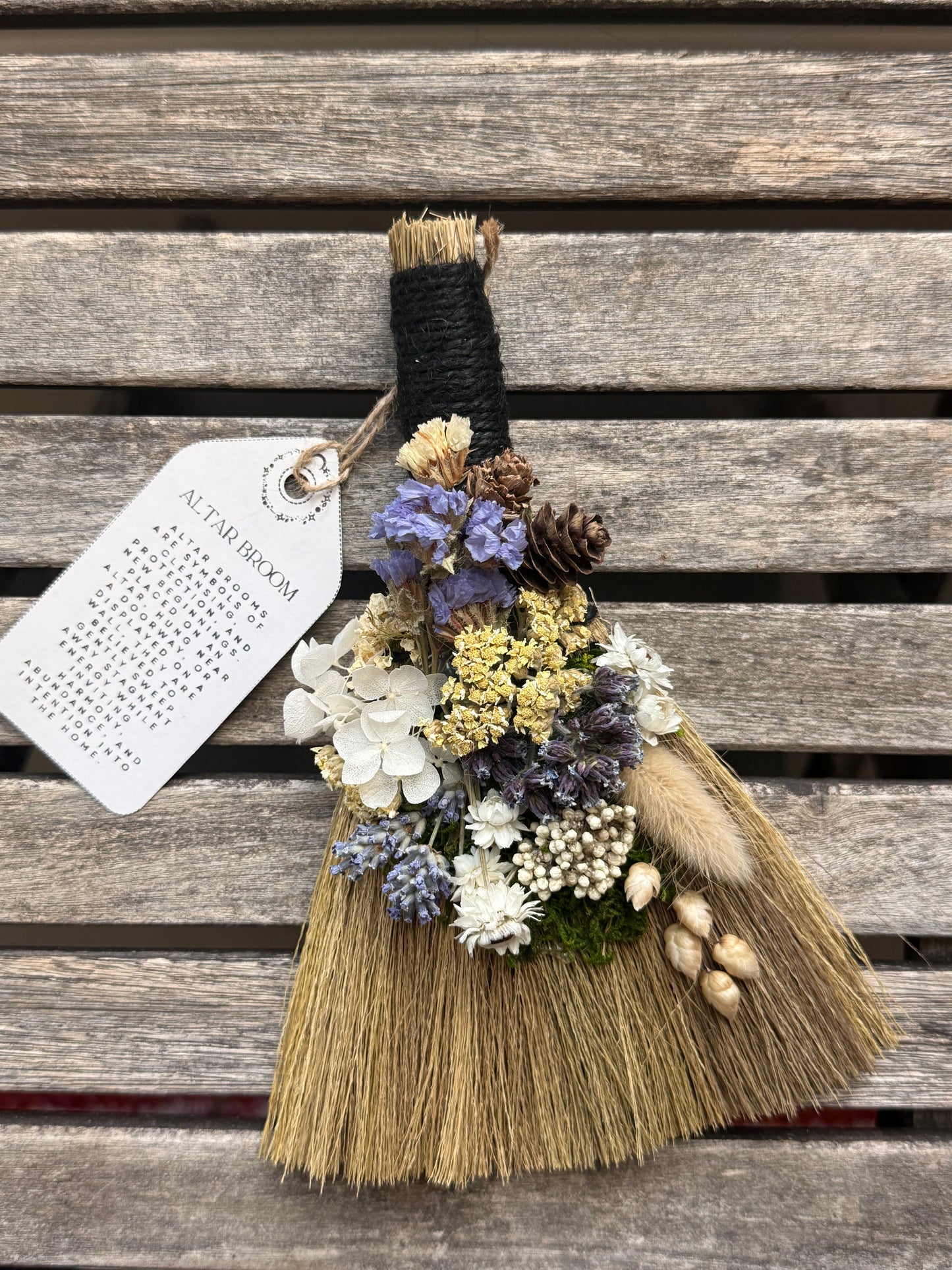 Altar broom- blues