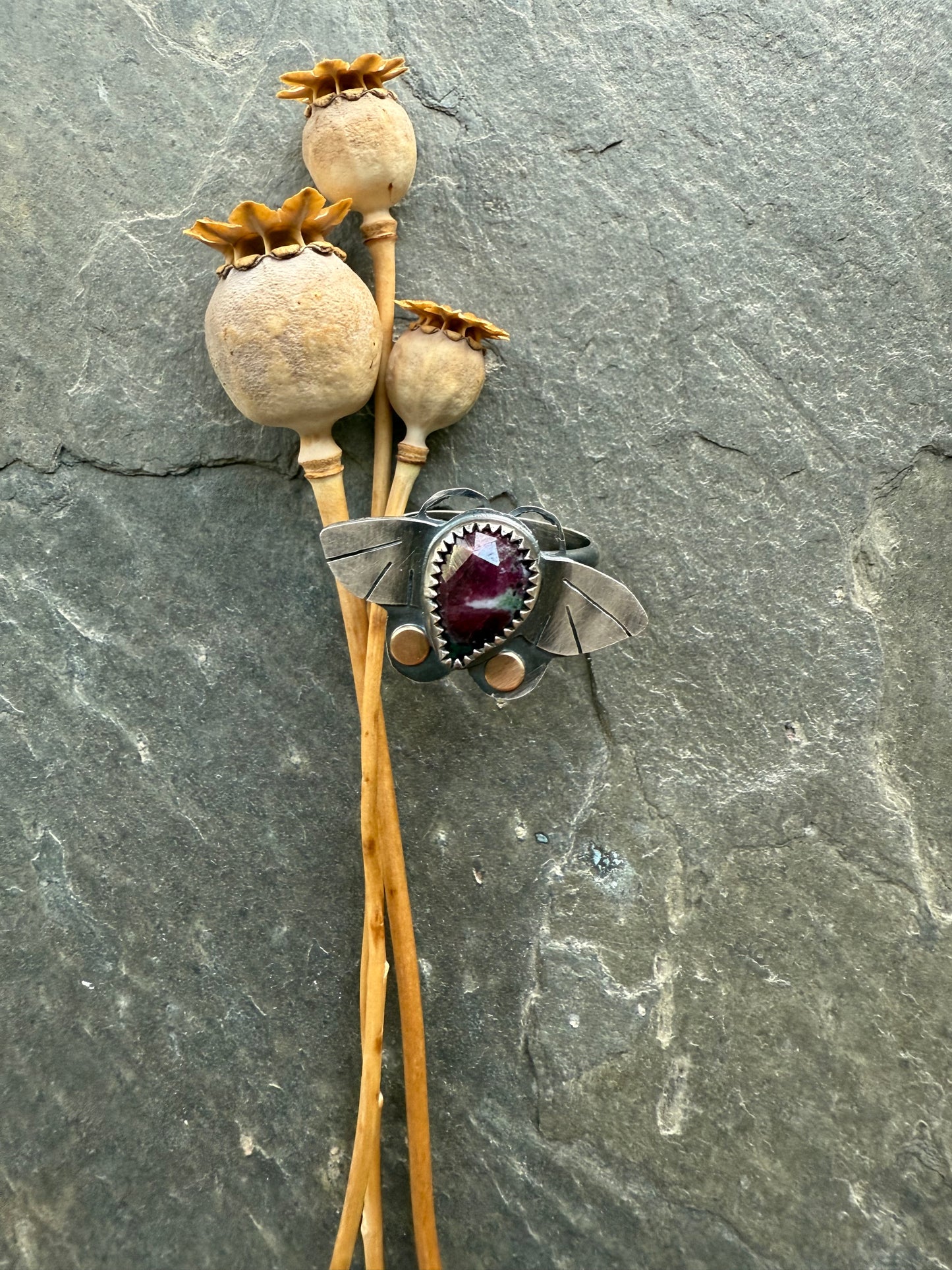 Moth ring #2 - size 6.5