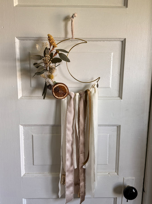 Crescent moon witch bells