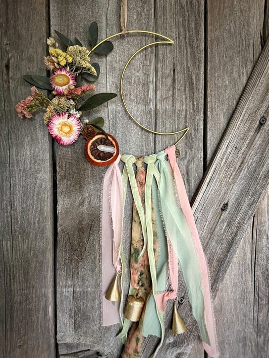 Crescent moon witch bells