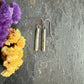 Reclaimed stamped bar earrings