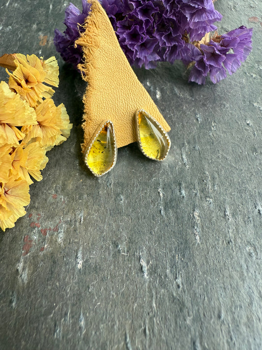 Mexican amber teardrop earrings #3