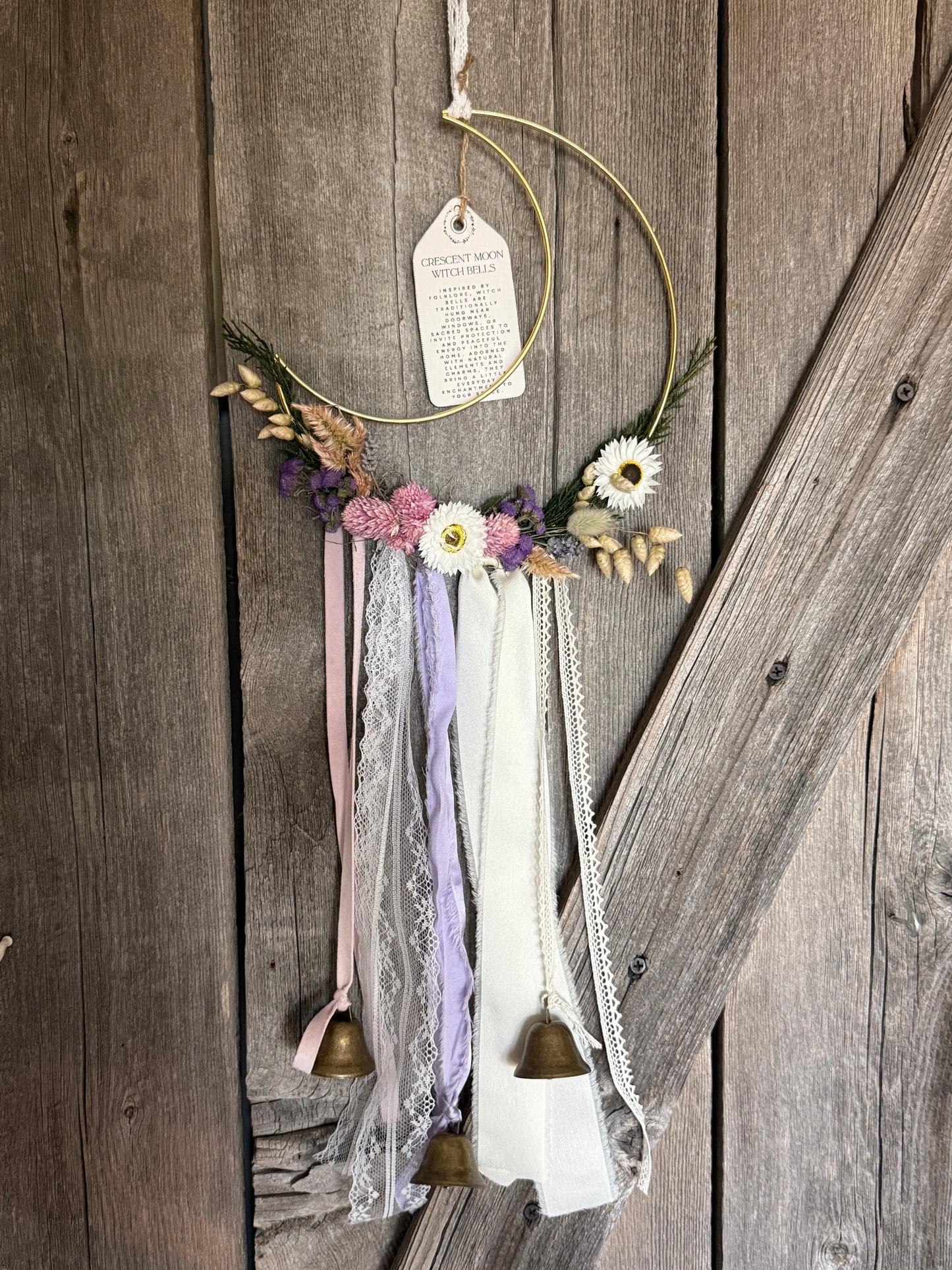 Crescent moon witch bells