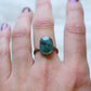 Gemstone stacker ring- size 7.5- emerald
