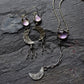 Ametrine crescent moon necklace