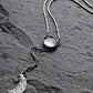 Ametrine crescent moon necklace