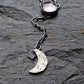 Ametrine crescent moon necklace