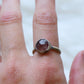 Gemstone stacker ring- size 9.25- strawberry quartz