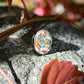 Autumn begins statement ring. Spiny oyster turquoise and sterling silver. Size 6.5