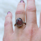Gemstone stacker ring- size 6.5- strawberry quartz