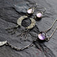 Ametrine crescent moon necklace