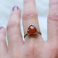 Gemstone stacker ring- size 7.25- carnelian