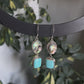 Abalone and turquoise earrings