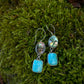 Abalone and turquoise earrings